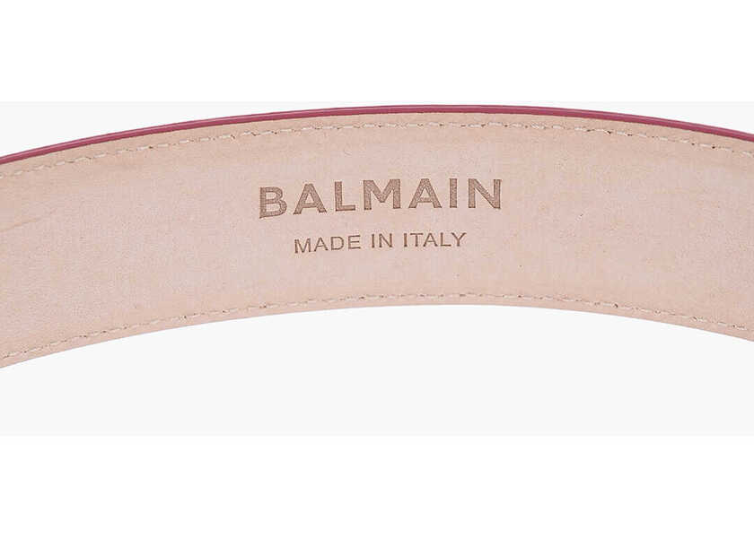 Curele Balmain Leather Belt With Logoed Buckle 3,5Cm Pink Femei (BM 16713636) 4