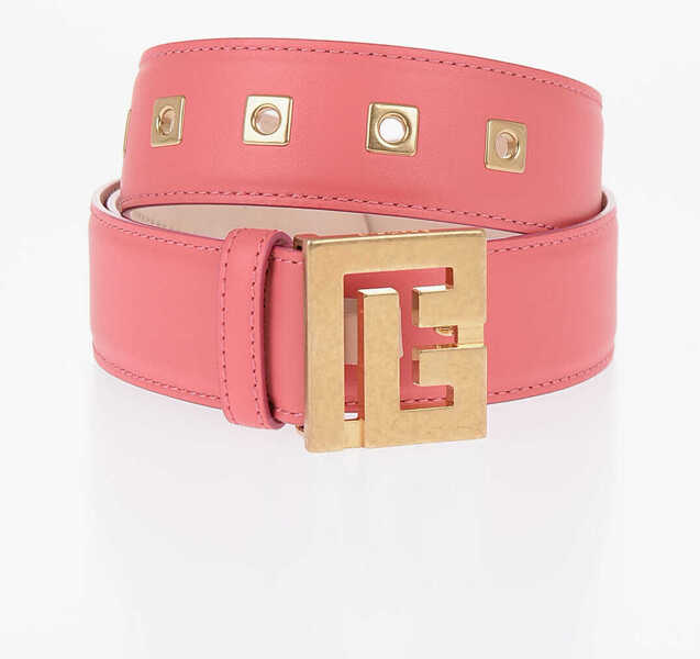 Curele Balmain Leather Belt With Logoed Buckle 3,5Cm Pink Femei (BM 16713636) 1