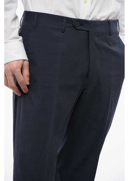 Pantaloni eleganti CORNELIANI Houndstooth Leader Pants Blue Barbati (BM 16713993) 3