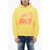DSQUARED2 Cool-Fit Hoodie Sweatshirt With Glossy Silicon Print Yellow