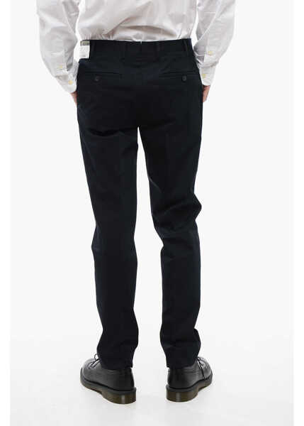 Pantaloni casual CORNELIANI Stretch Cotton Leader Chinos Pants With Belt Loops Blue Barbati (BM 16714203) 2