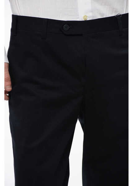 Pantaloni casual CORNELIANI Stretch Cotton Leader Chinos Pants With Belt Loops Blue Barbati (BM 16714203) 3