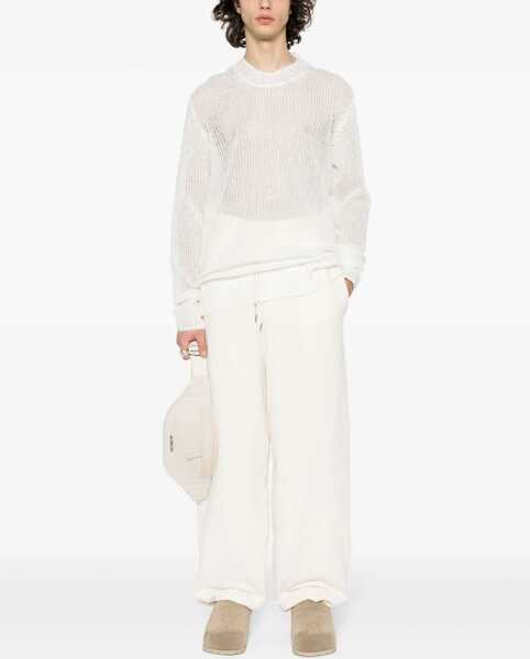 Pulovere Jil Sander Double-Layer Crewneck Sweater White Barbati (BM 16714269) 2