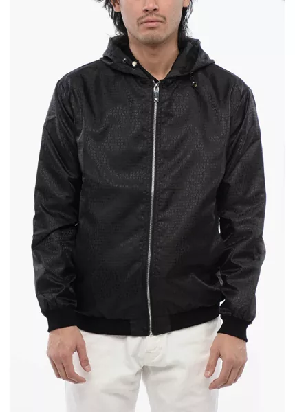 Jachete John Richmond Allover Ton-Su-Ton Logo Print Windbreaker Black Barbati (BM 16714383) 1