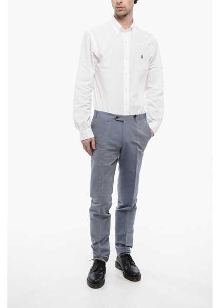 Pantaloni casual CORNELIANI Cc Collection 4-Pocketed Pique Cotton Pants Light Blue Barbati (BM 16714416) 4