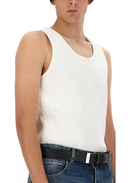 Tricouri Bottega Veneta Cotton Jersey Top WHITE Barbati (BM 16714869) 4