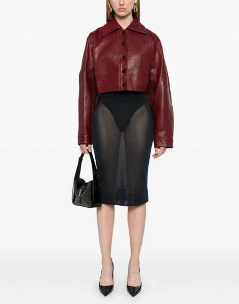 Fuste casual Saint Laurent Knit Pencil Skirt BLUE Femei (BM 16714917) 2