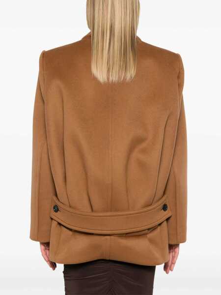 Paltoane Saint Laurent Short Wool Coat BEIGE Femei (BM 16715022) 4