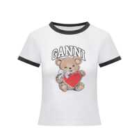 Tricouri Ganni T-Shirt With Logo Femei