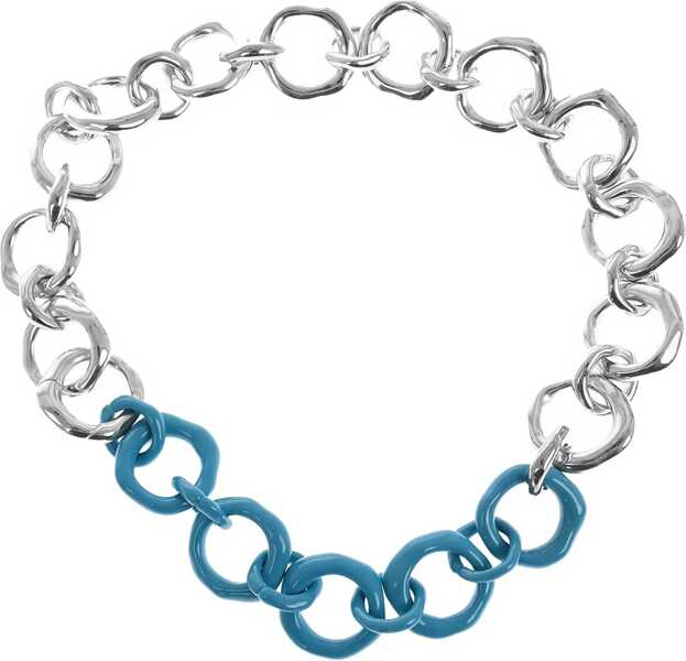 Coliere Jil Sander Enameled Brass Chain Necklace New Lightness Light Blue Femei (BM 16718487) 1