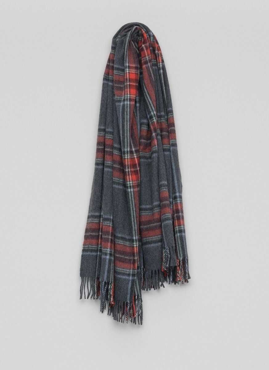 Esarfe BEGG SCOTLAND Begg Scotland Scarf JURA.STUART DARK GREY RUST Dark Grey Rust Barbati (BM 16718655) 1