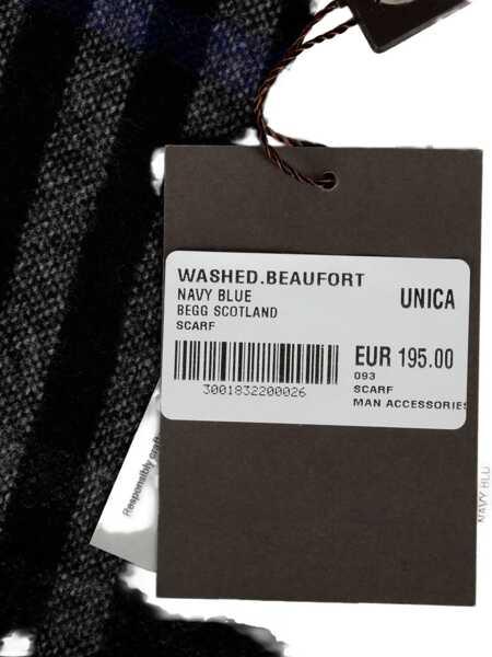 Esarfe BEGG SCOTLAND BEGG SCOTLAND scarf WASHED.BEAUFORT NAVY BLUE Navy Blue Barbati (BM 16718682) 2