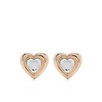 Cercei Self-Portrait Gold Crystal Heart Earrings Accessories Femei
