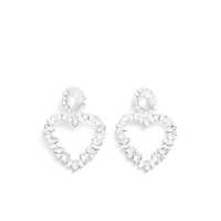 Cercei Self-Portrait Crystal Heart Earrings Accessories Femei