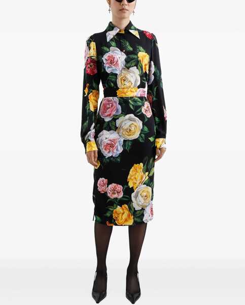 Camasi casual Dolce & Gabbana Rose and peony print Shirt PEONIE/ROSE F.NERO Femei (BM 16722438) 2