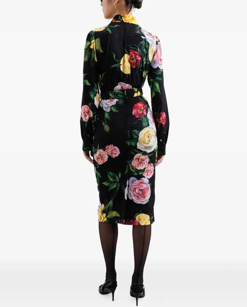 Camasi casual Dolce & Gabbana Rose and peony print Shirt PEONIE/ROSE F.NERO Femei (BM 16722438) 3
