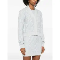 Pulovere Fendi Dama - Cardigane Fendi Silk Cardigan POWDER BLUEOFF WHIT Femei (BM 16722444) - B-mall.ro