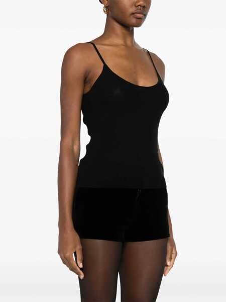 Topuri Chloe Ribbed Top BLACK Femei (BM 16722516) 3