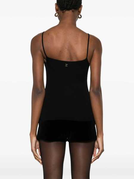 Topuri Chloe Ribbed Top BLACK Femei (BM 16722516) 4