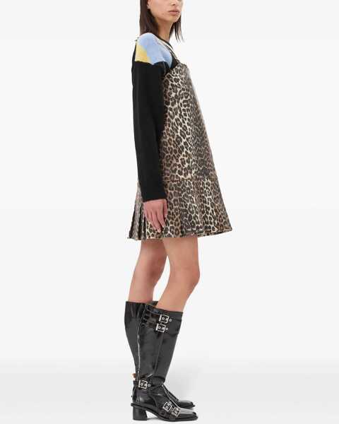 Rochii casual Ganni Dress With Animal Pattern ANIMALIER Femei (BM 16722633) 3