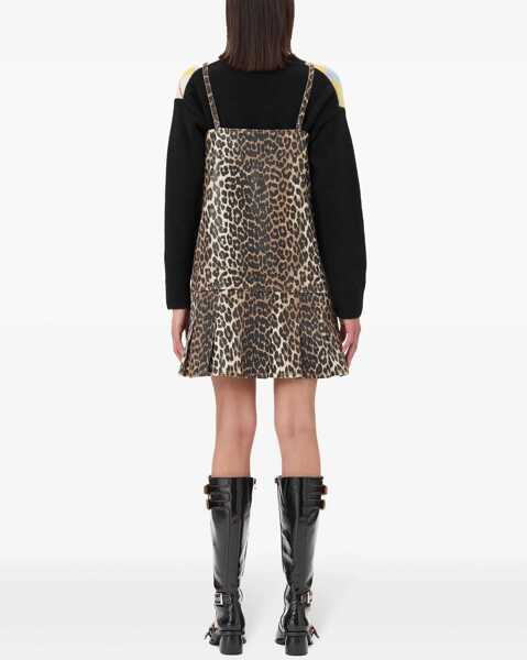 Rochii casual Ganni Dress With Animal Pattern ANIMALIER Femei (BM 16722633) 4