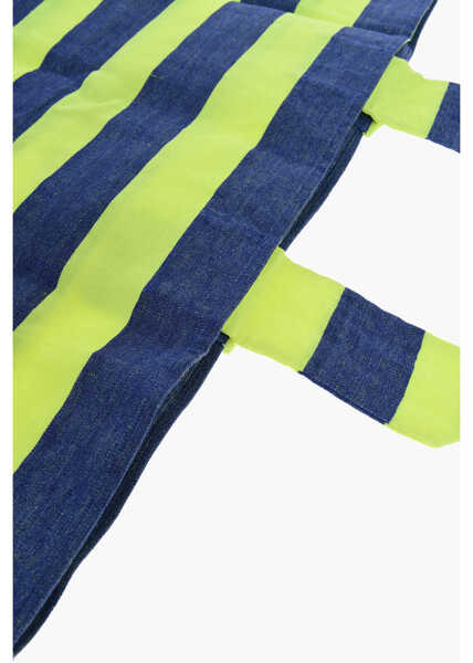 Genti de mana DANIELA GREGIS Awning Striped Linen Shpper Bag Yellow Femei (BM 16722750) 2