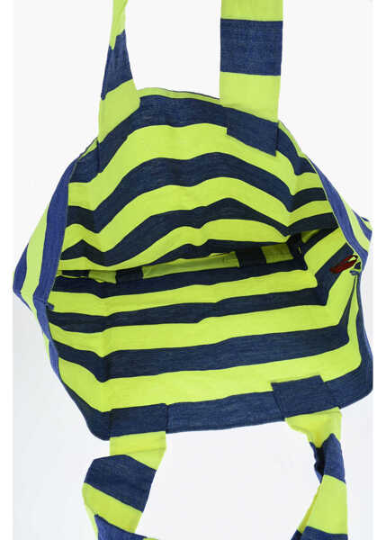 Genti de mana DANIELA GREGIS Awning Striped Linen Shpper Bag Yellow Femei (BM 16722750) 3