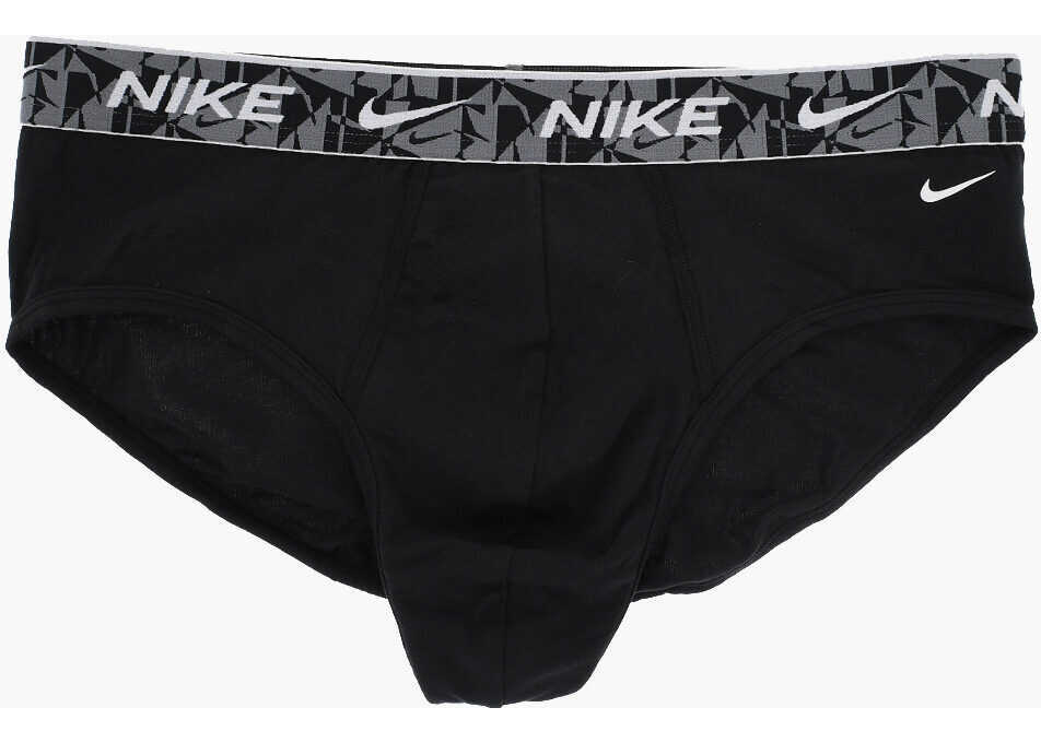 Chiloti Nike Set 3 Pairs Of Stretch Cotton Briefs With Logoed Elastic Ban Black Barbati (BM 16722774) 3