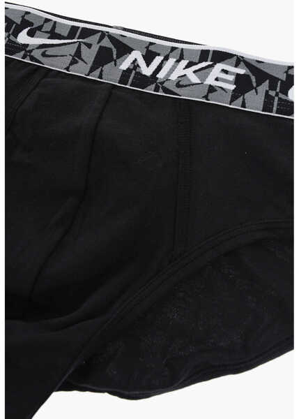 Chiloti Nike Set 3 Pairs Of Stretch Cotton Briefs With Logoed Elastic Ban Black Barbati (BM 16722774) 4