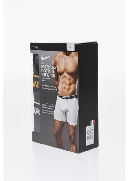 Lenjerie intima Nike Set Of 3 Solid Color Boxer With Contrasting Logo Black Barbati (BM 16722777) 2