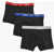 Nike Set Of 3 Solid Color Boxer With Logoed Elastic Band Black