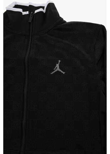 Bluze de trening Nike Air Jordan Full Zip Sweatshirt With Monogram All-Over Black Baieti (BM 16722795) 2