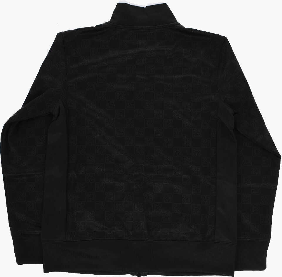 Bluze de trening Nike Air Jordan Full Zip Sweatshirt With Monogram All-Over Black Baieti (BM 16722795) 3