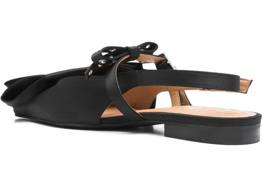 Balerini Ganni Satin Ballerina BLACK Femei (BM 16725249) 3