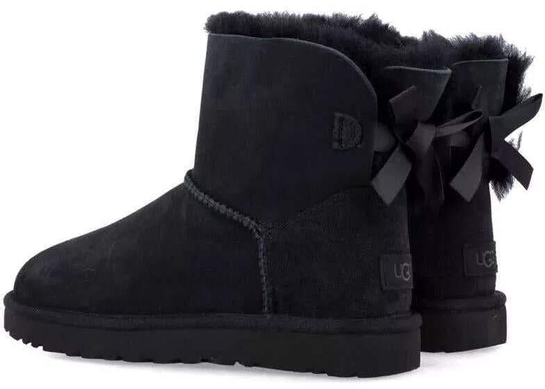 Pantofi cu toc UGG UGG WomanS Mini Bailey Bow Ii Boots Black Femei (BM 16725668) 4