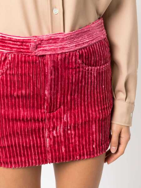 Fuste scurte Isabel Marant Corduroy Low-Waist Mini-Skirt Red Femei (BM 16725672) 5