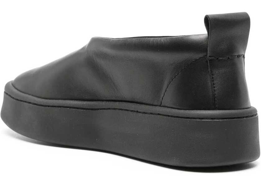 Sneakers Jil Sander Leather Slip-On Sneakers With Rubber Sole Black Barbati (BM 16725726) 3