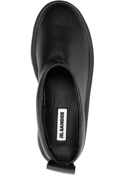 Sneakers Jil Sander Leather Slip-On Sneakers With Rubber Sole Black Barbati (BM 16725726) 4