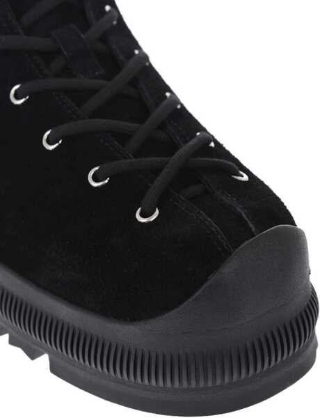 Sneakers Jil Sander Suede Lace-Up Sneakers With Vibram Sole Black Barbati (BM 16725729) 4