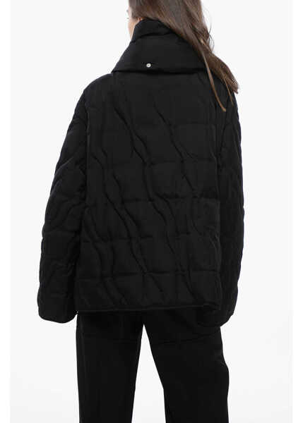 Geci de iarna Jil Sander Quilted Down Jacket With Padded Scarf Black Femei (BM 16725741) 2