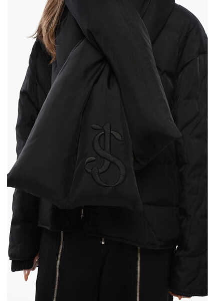 Geci de iarna Jil Sander Quilted Down Jacket With Padded Scarf Black Femei (BM 16725741) 3
