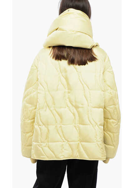 Geci de iarna Jil Sander Quilted Down Jacket With Padded Scarf Yellow Femei (BM 16725744) 2