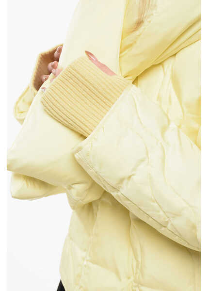 Geci de iarna Jil Sander Quilted Down Jacket With Padded Scarf Yellow Femei (BM 16725744) 3