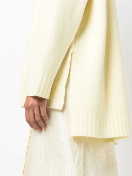 Pulovere Jil Sander Dropped Shoulder Over Sweater With Asymmetric Hem Yellow Femei (BM 16725756) 5