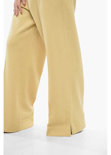 Pantaloni casual Jil Sander Cropped Wide-Leg Pants With Split Hem Yellow Femei (BM 16725765) 2