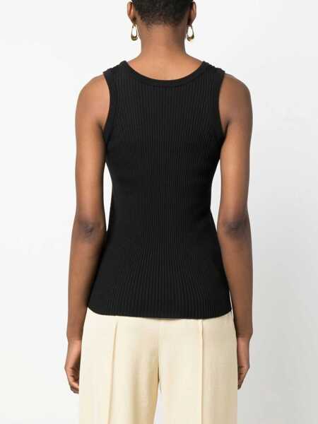 Maiouri Jil Sander Wool-Blended Stretchy Tank Top Black Femei (BM 16725771) 4