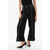 Jil Sander Cropped Wide-Leg Pants With Zipped Detailing Black