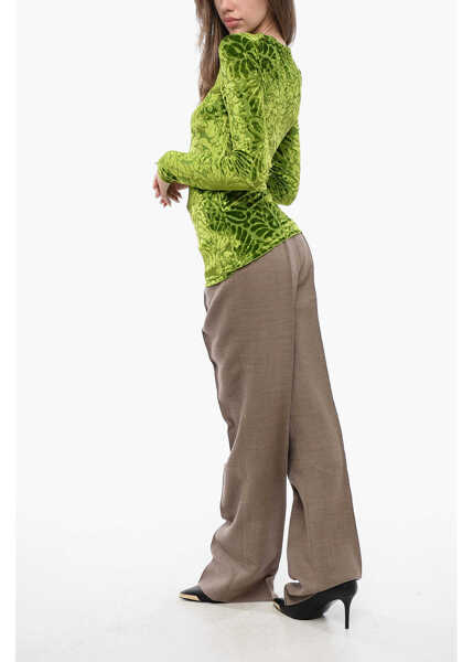 Bluze Jil Sander Flocked Floral Top Green Femei (BM 16725786) 4