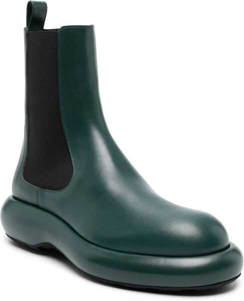 Botine Jil Sander Leather Chelsea Booties With Chunky Sole Green Femei (BM 16725792) 2