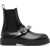 Jil Sander Leather Chelsea Booties With Chain Detail Black